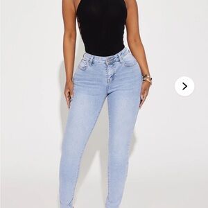 Fashion Nova Light Blue Skinny Jeans